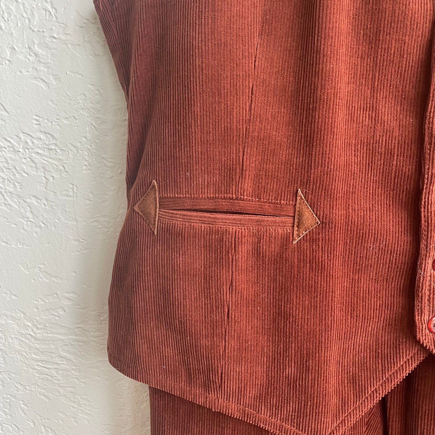 1970s Men’s 3-Piece Corduroy Suit Set | Large