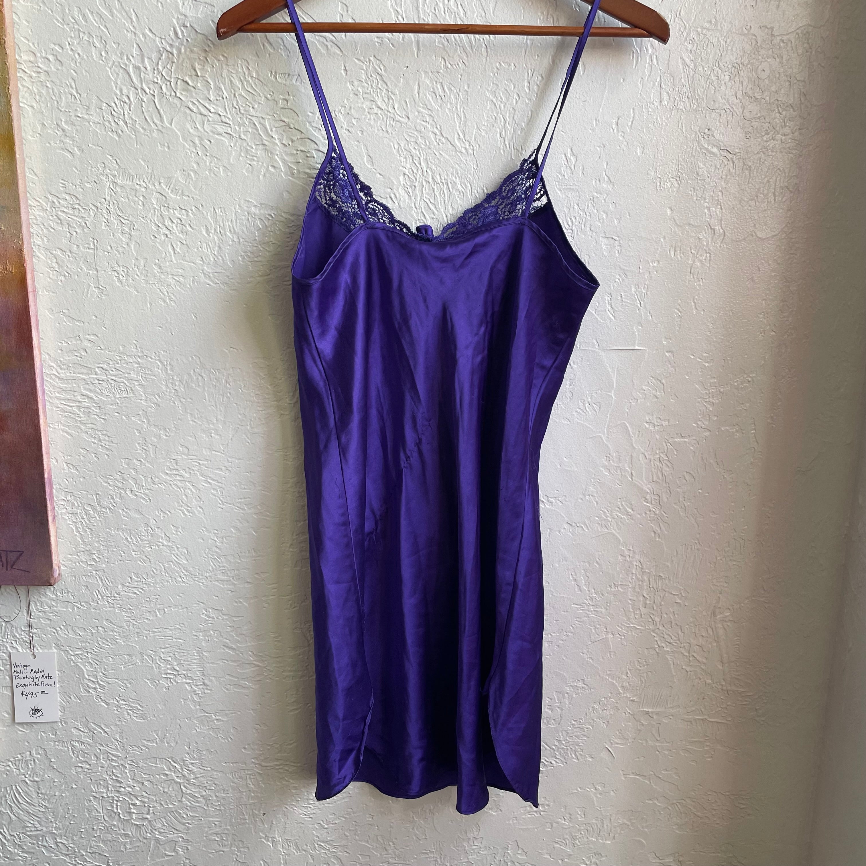 Purple Lace Detailed Lingerie Dress | Medium