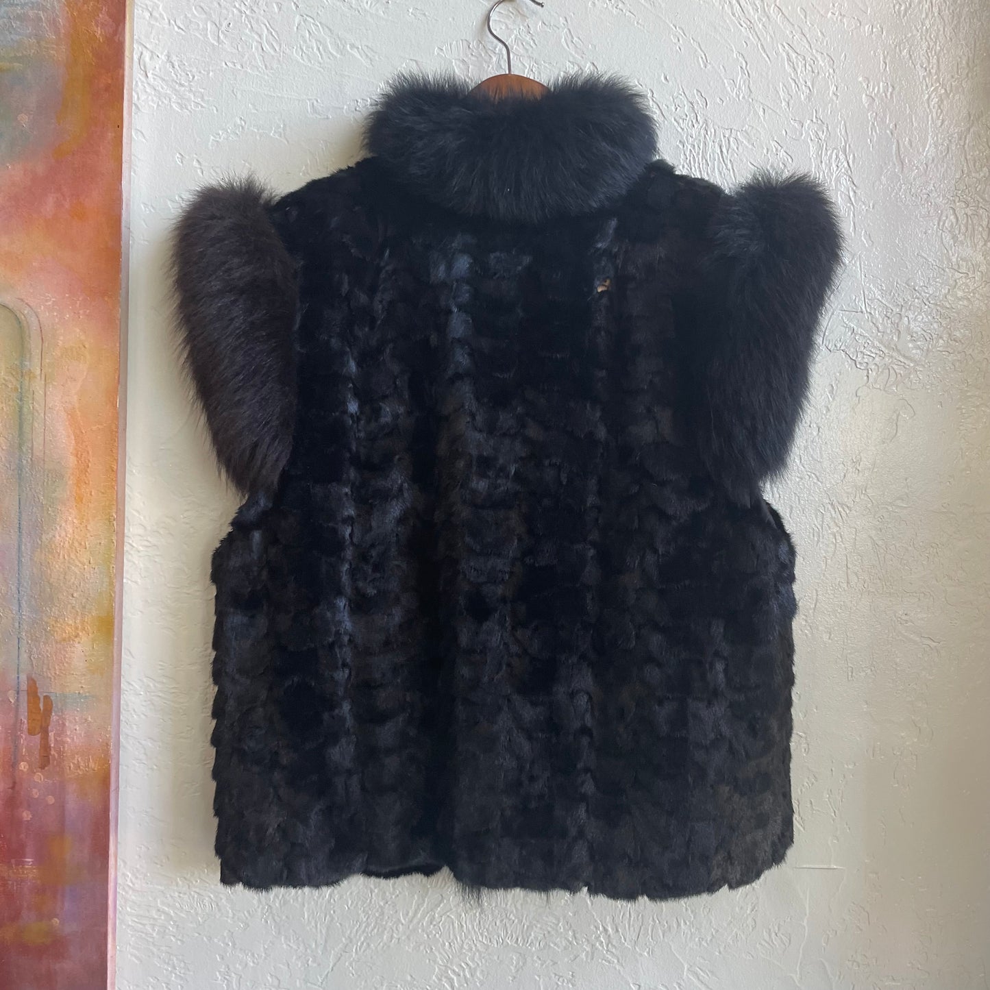 Saga Mink Vest and Fox Collar | Size XL