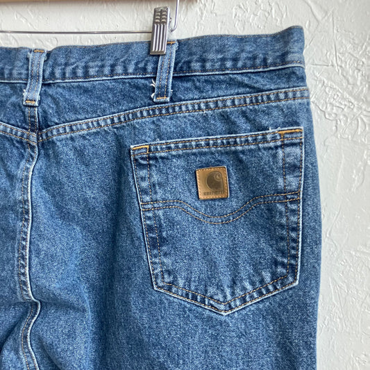 Carhartt Classic Blue Jeans Vintage Logo 44x34
