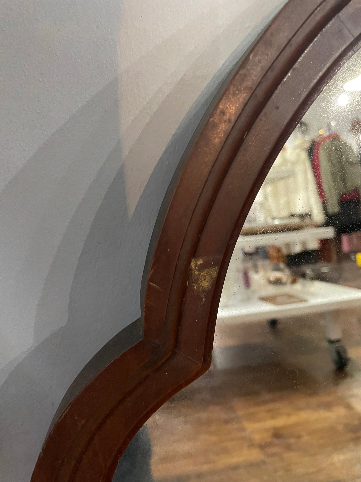 Antique Mahogany Arch Mirror 26 x 32