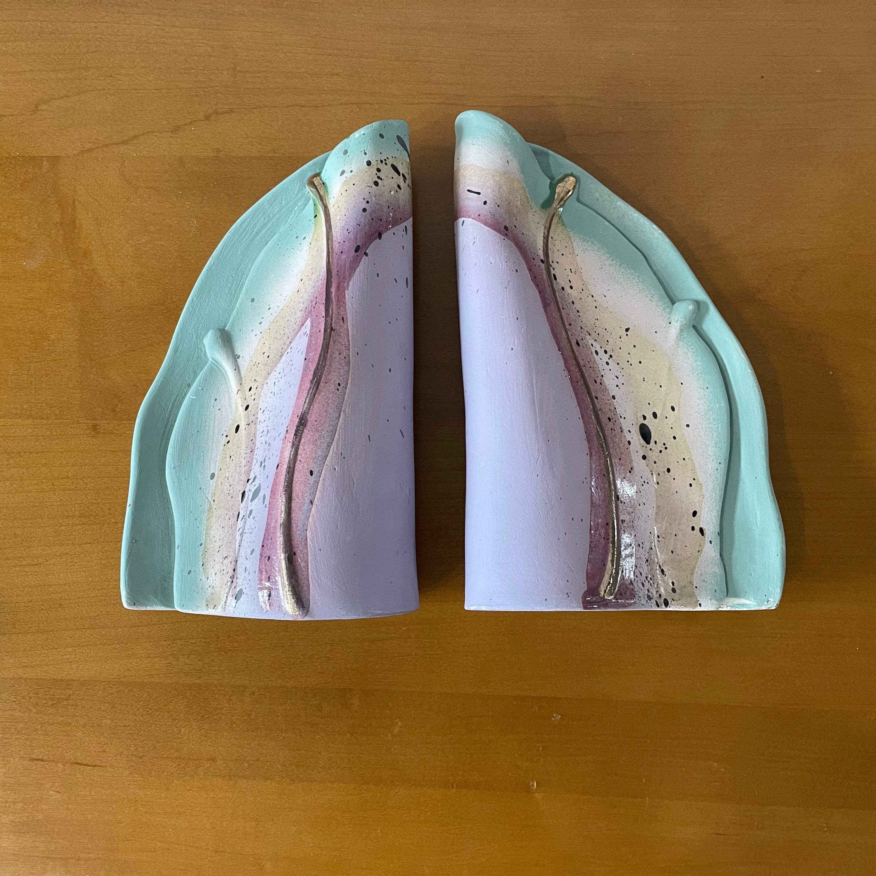 1980s Handmade Pottery Vases Set of 2
