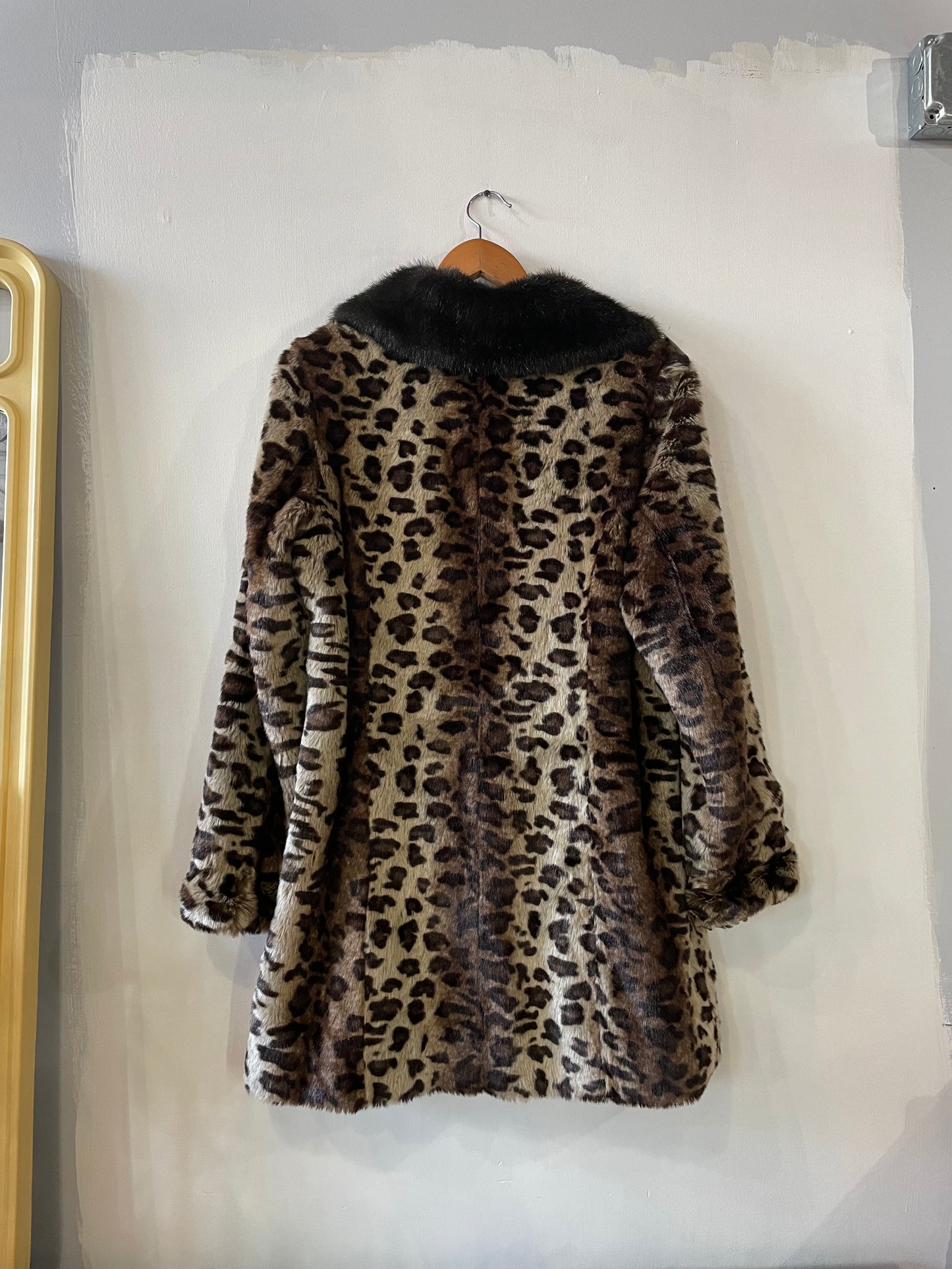 Dennis Basso Faux Fur Cheetah Coat • Small