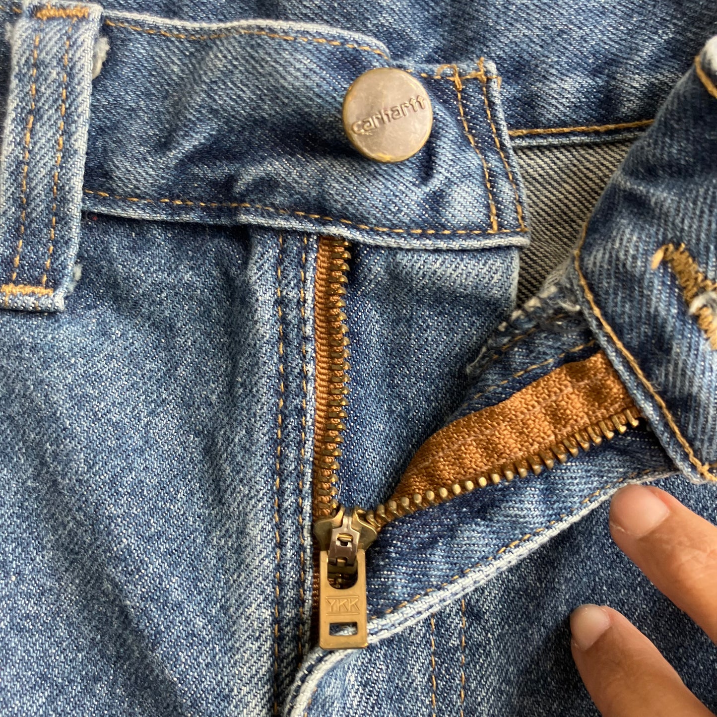 Carhartt Classic Blue Jeans Vintage Logo 44x34