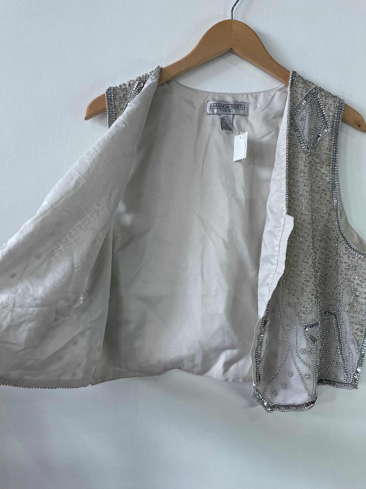 1990’s Silver Silk Sequin Vest