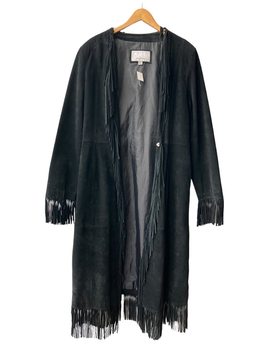 Suede Long Fringe Coat | Wilson's Leather