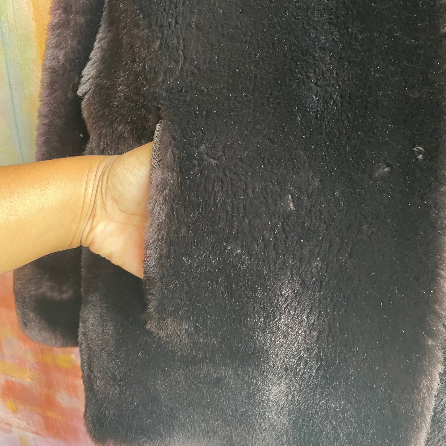 Deep Brown Faux Fur Short Coat 1960's/70's | Medium