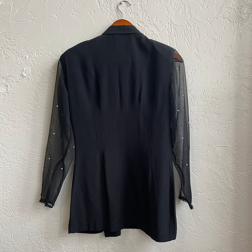 Sheer Sleeve Blazer 1990s Rampage | Small/5