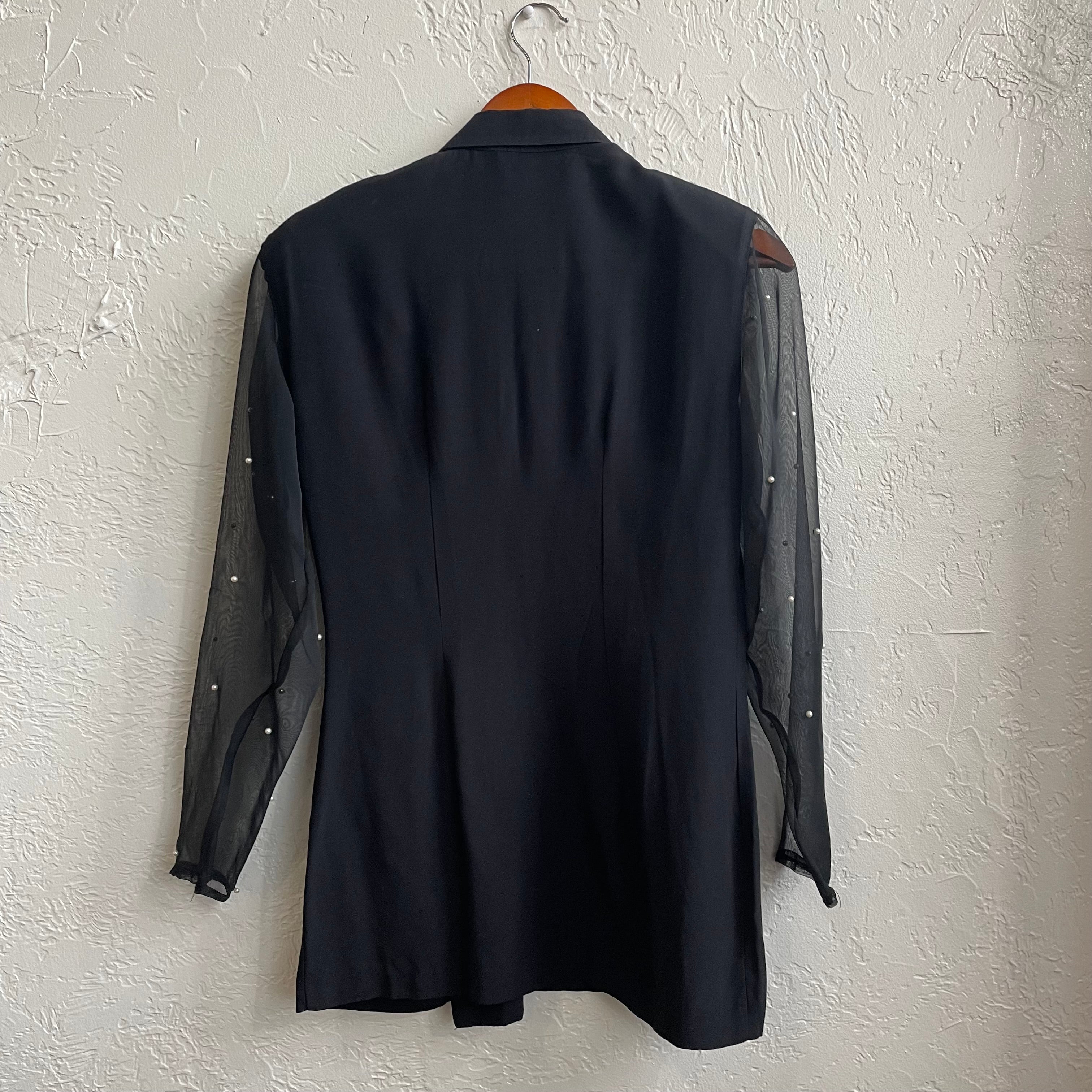 Sheer Sleeve Blazer 1990s Rampage | Small/5