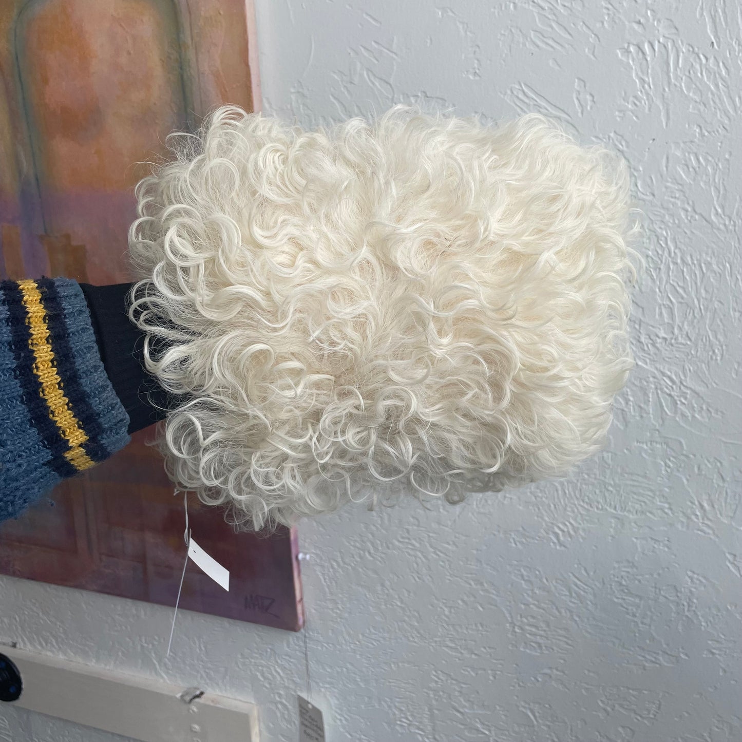 Curly Shearling Hand Warmed Muff