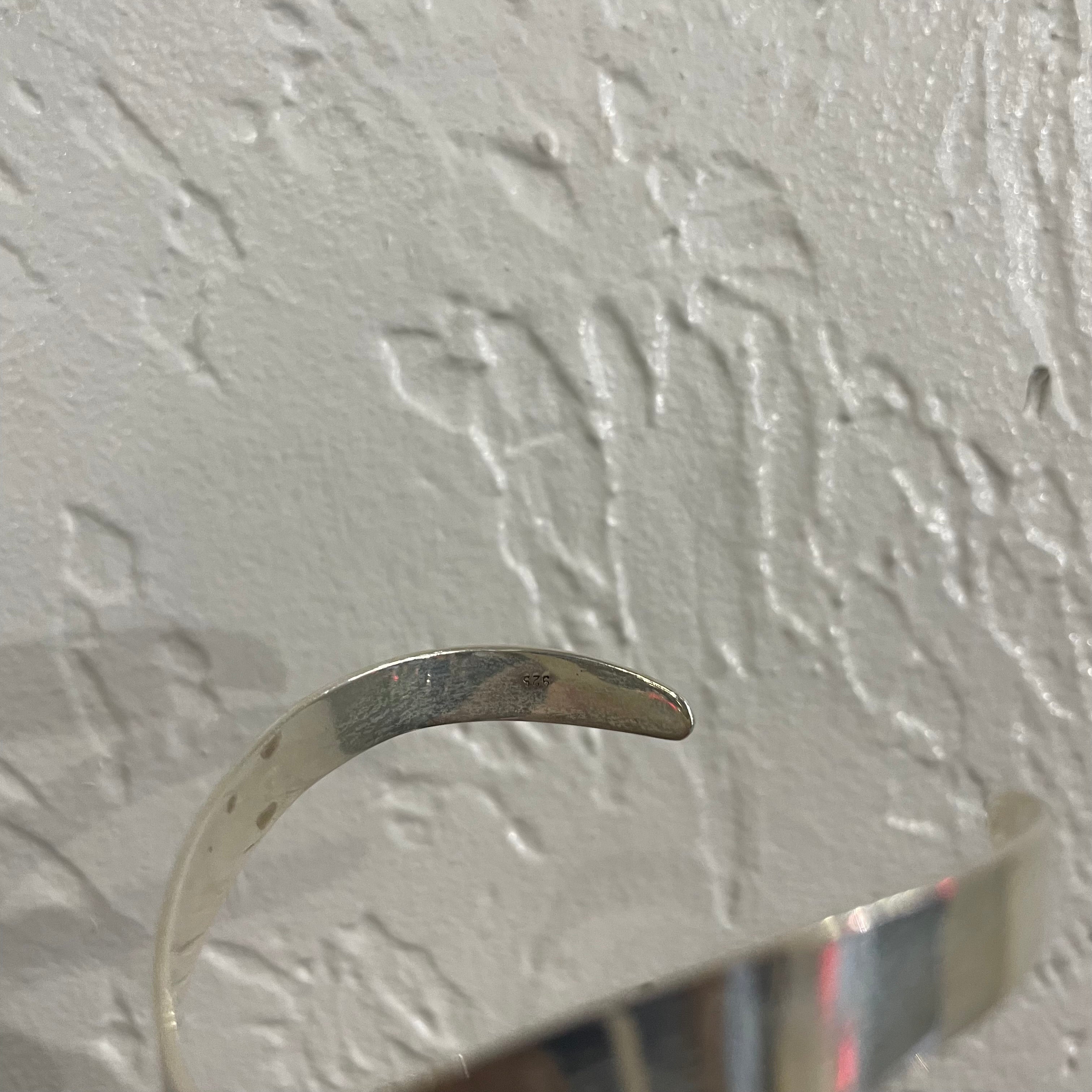 Hammered .925 Sterling Silver Cuff Bracelet