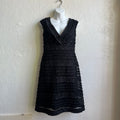 Black Ruffle Glitter Dress | 0/xsmall