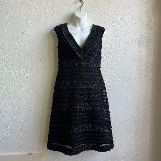 Black Ruffle Glitter Dress | 0/xsmall