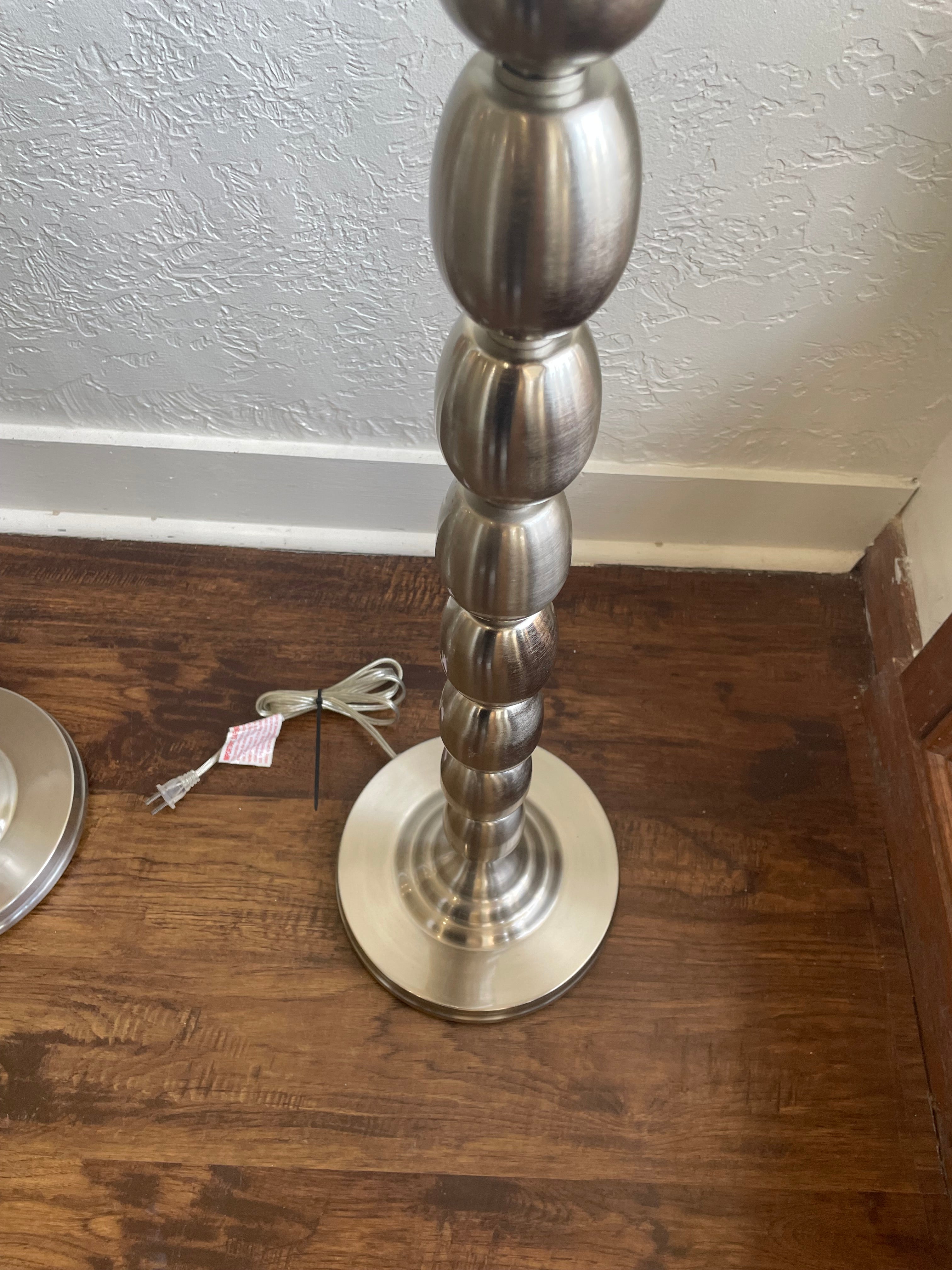 Brushed Nickel Floors Lamps Set of 2