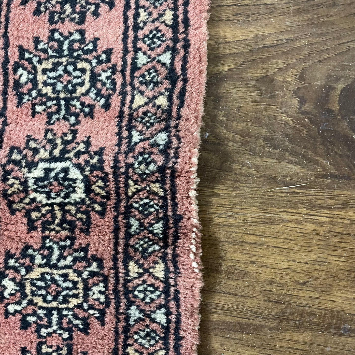 Pink Bokhara Wool Runner Rug