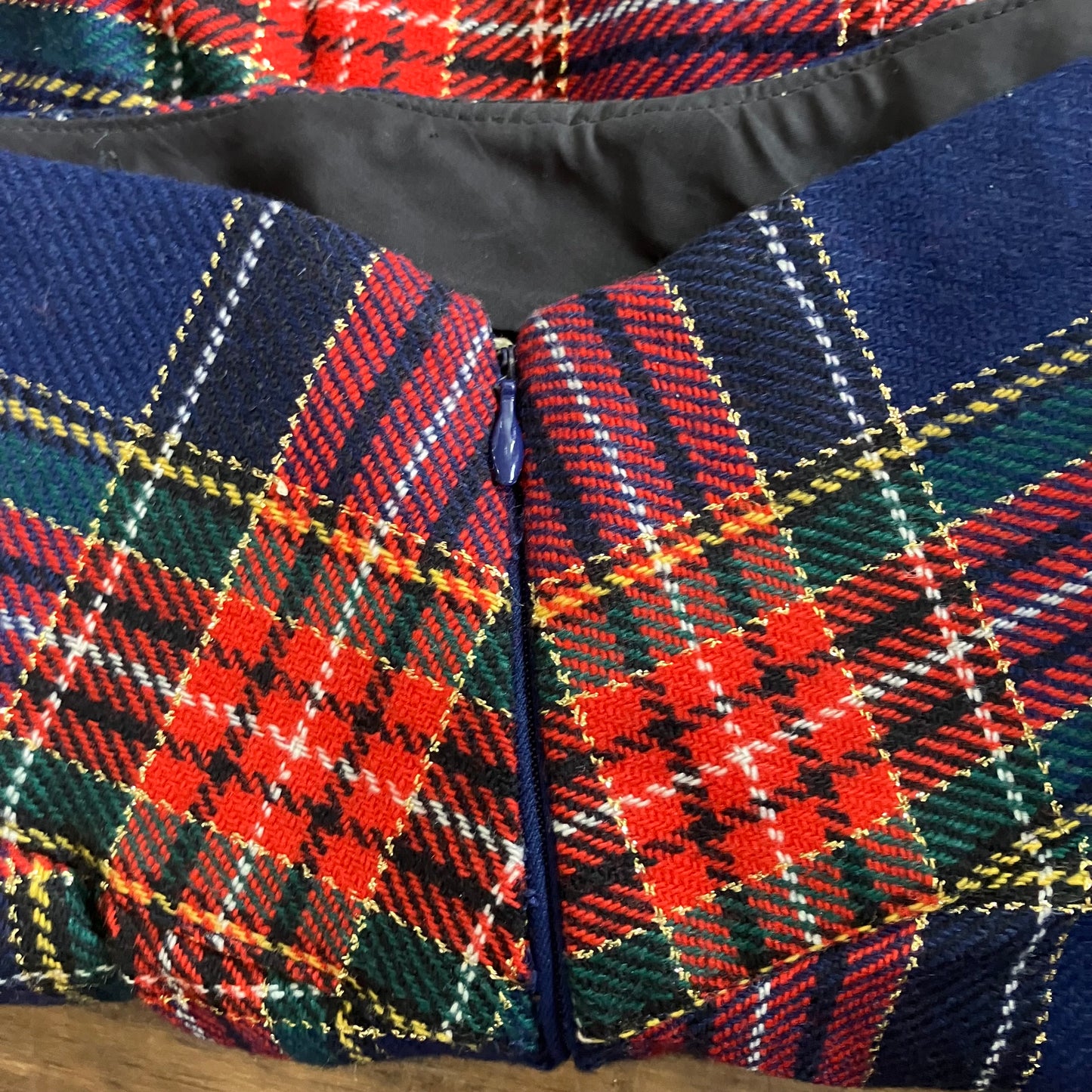 1970s Wool Plaid Palazzo Pants Medium