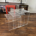 Clear Acrylic Nest Side Tables Set of 3