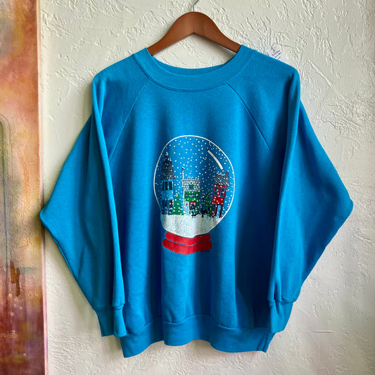 Vintage Winter Miller Brewing Co Snowglobe City Sweatshirt Large