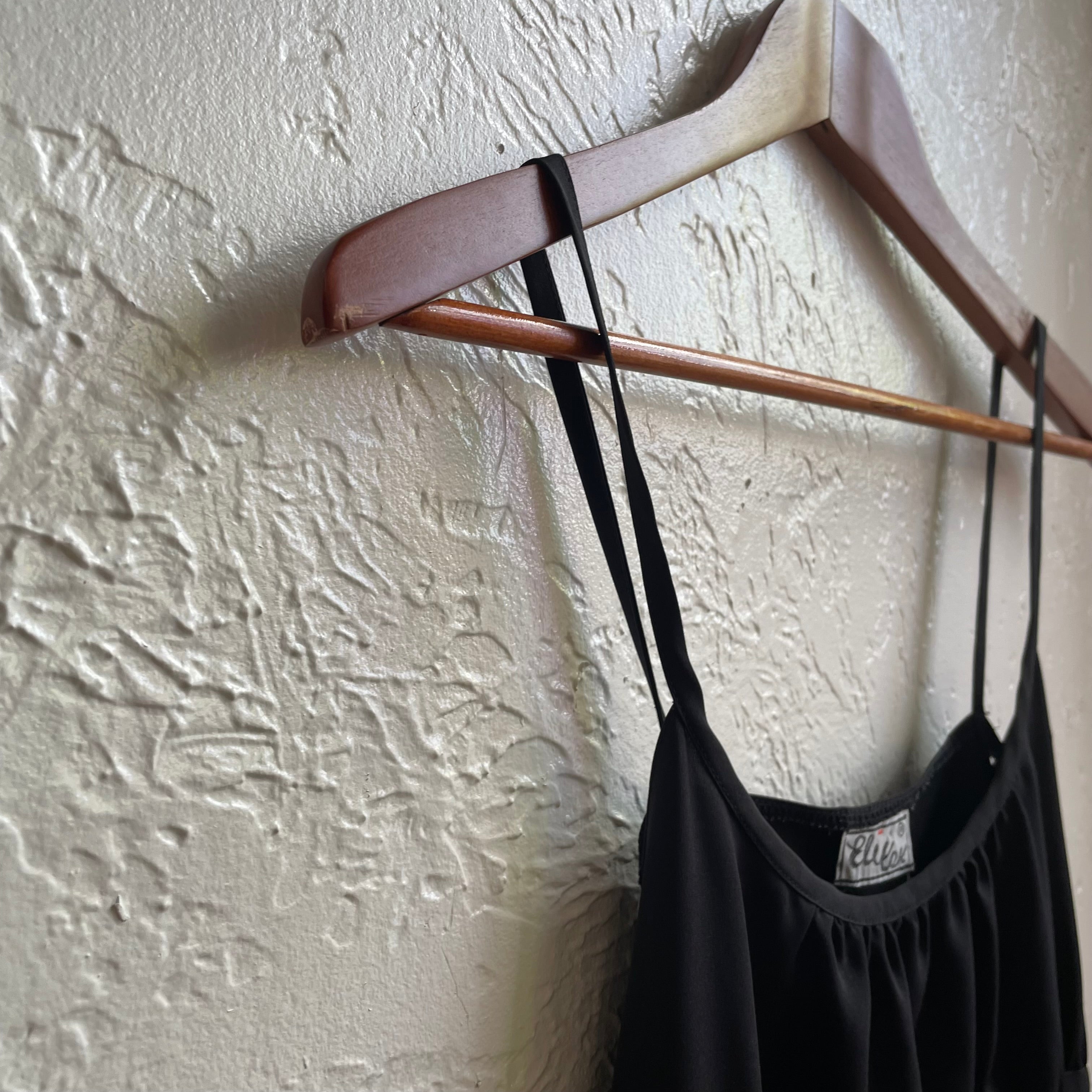 Black Satin Y2K Slip Dress | Small