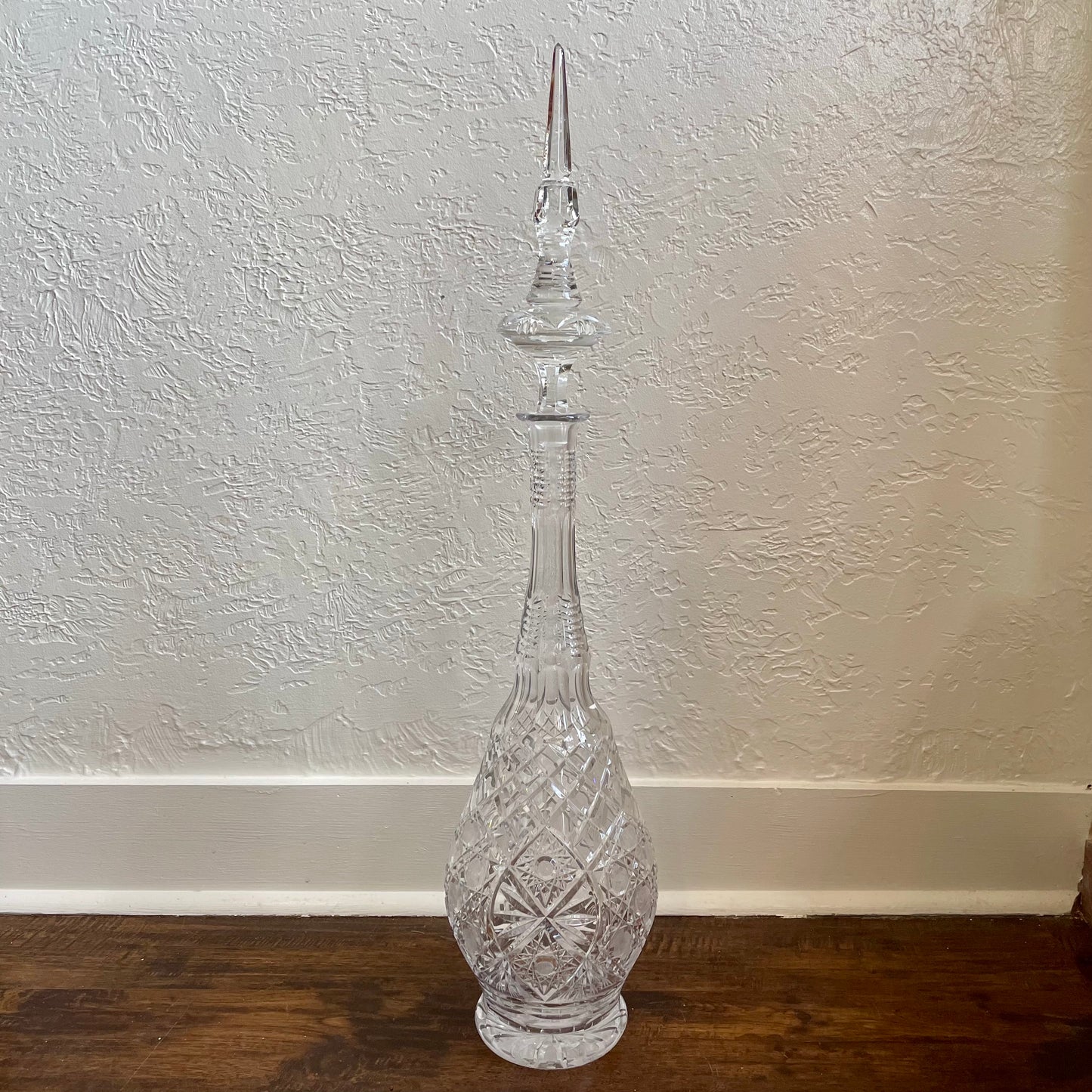 20th Century Beyer 33" Crystal Wine Decanter