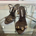 Manolo Blahnik Button Strap Sandals | Size 7/37
