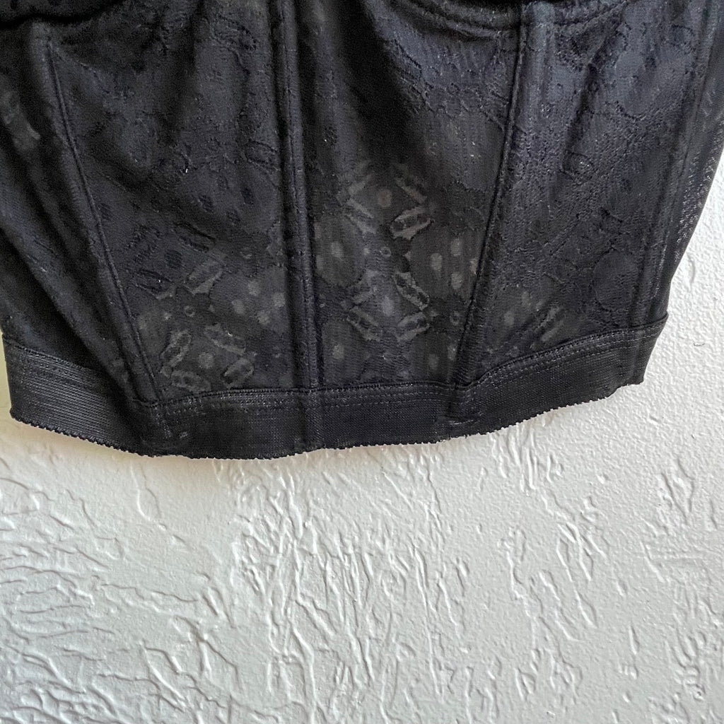 Black Floral Lingerie Bralette Corset | 36B