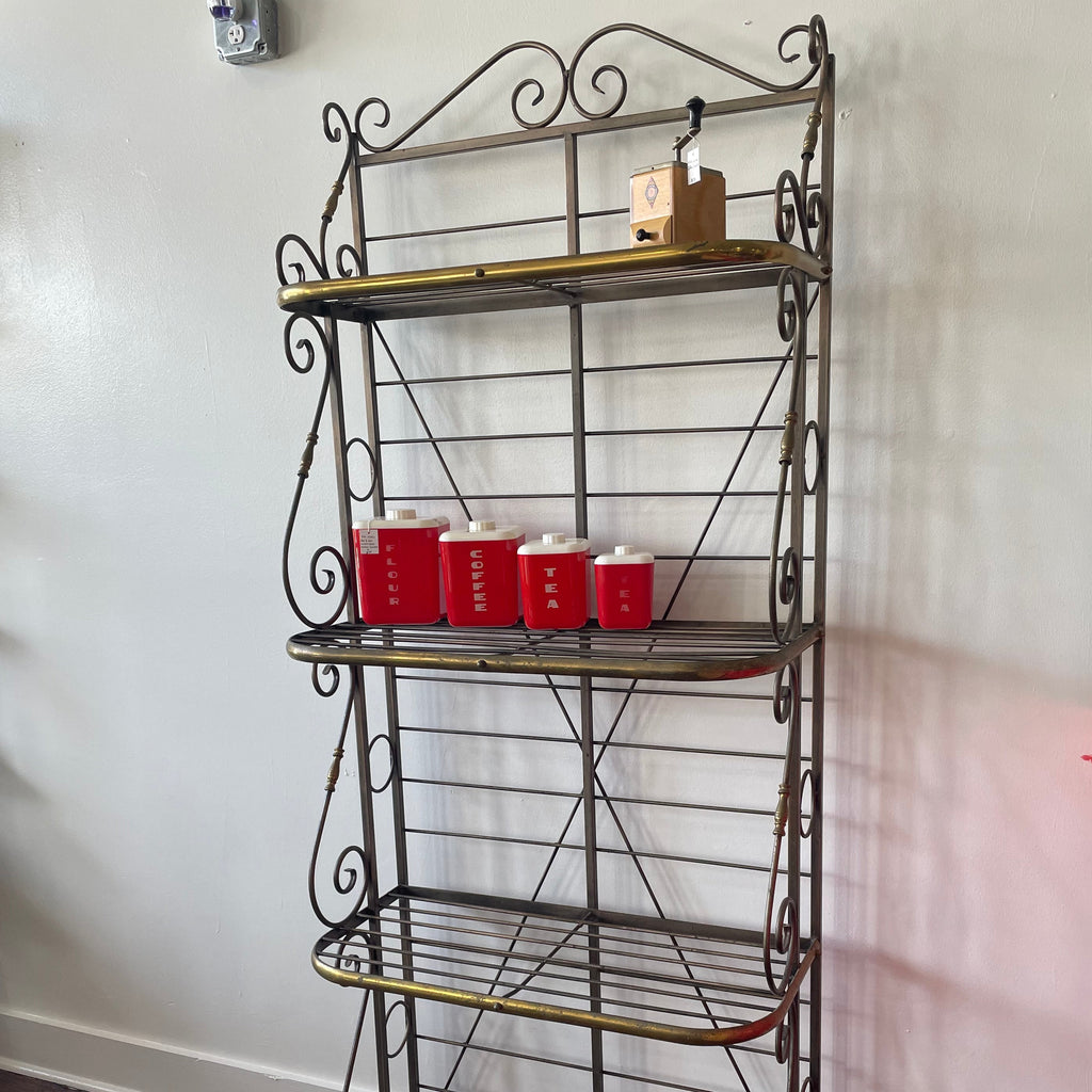 Provincial French Brass Wire Baker's Rack Early 29th Century