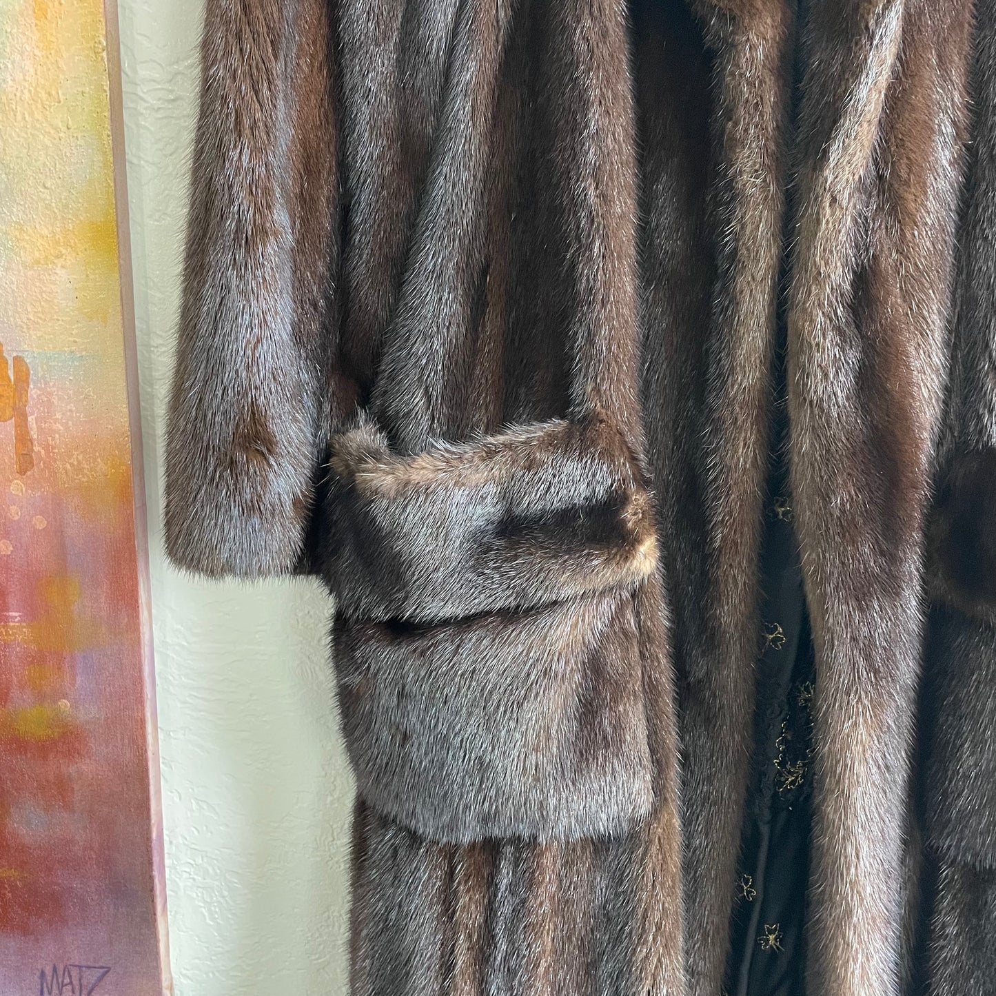 Pea Coat Style Mink Coat 1970s| Petite Small