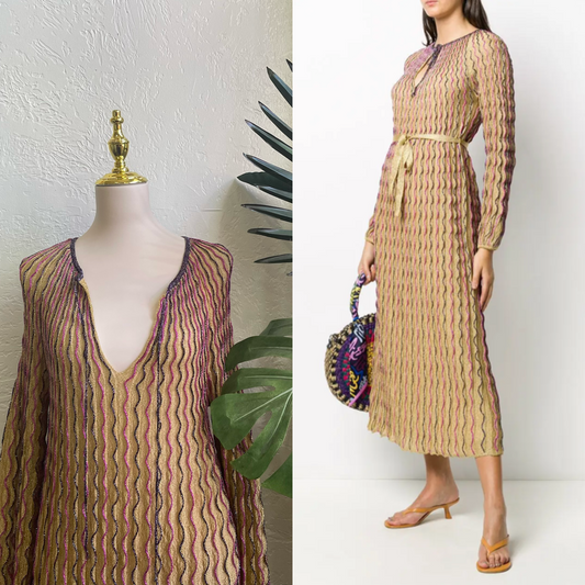 Missoni Wave-Print Knitted Maxi Dress |