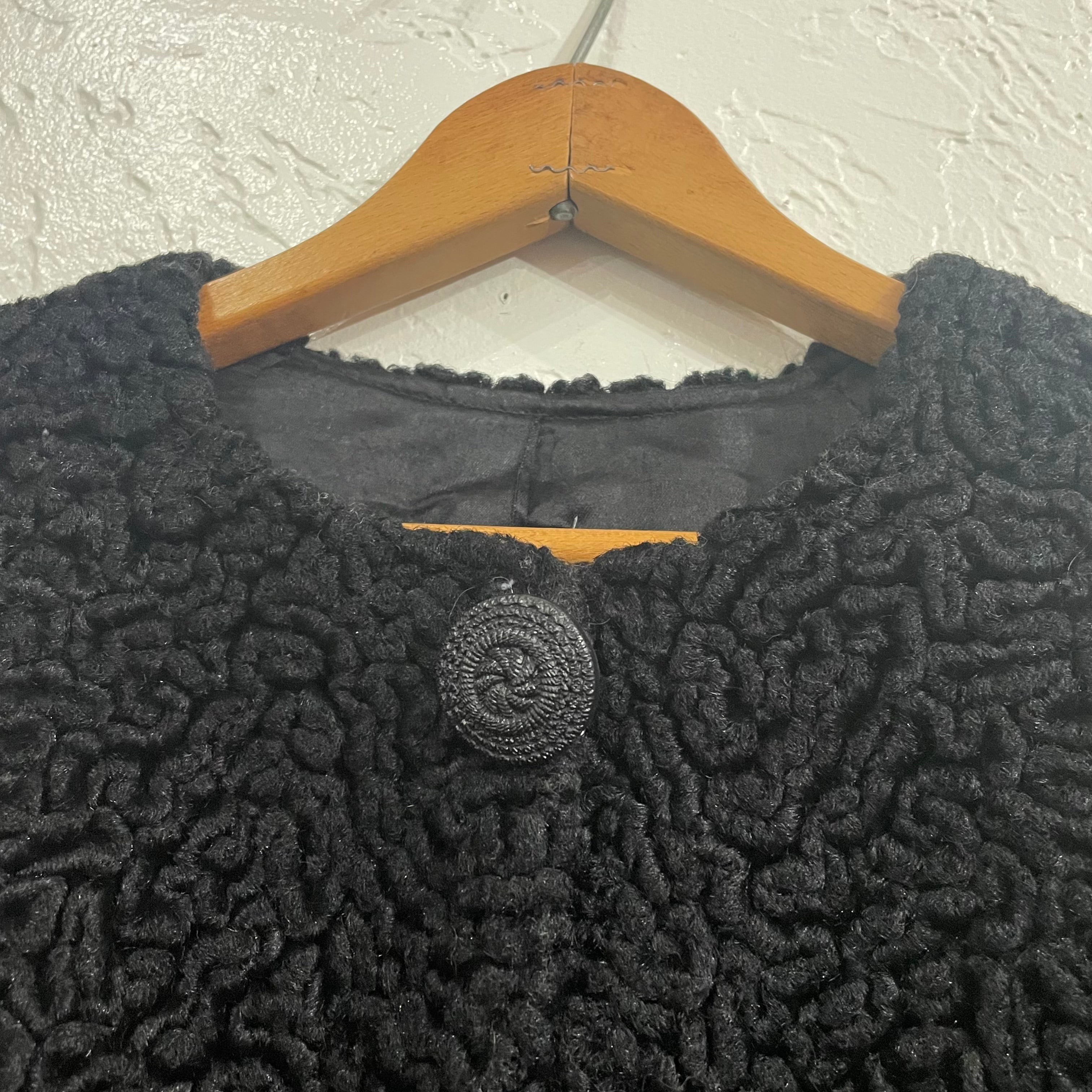 Black Ribbon Mink Cuff Short Jacket | Medium