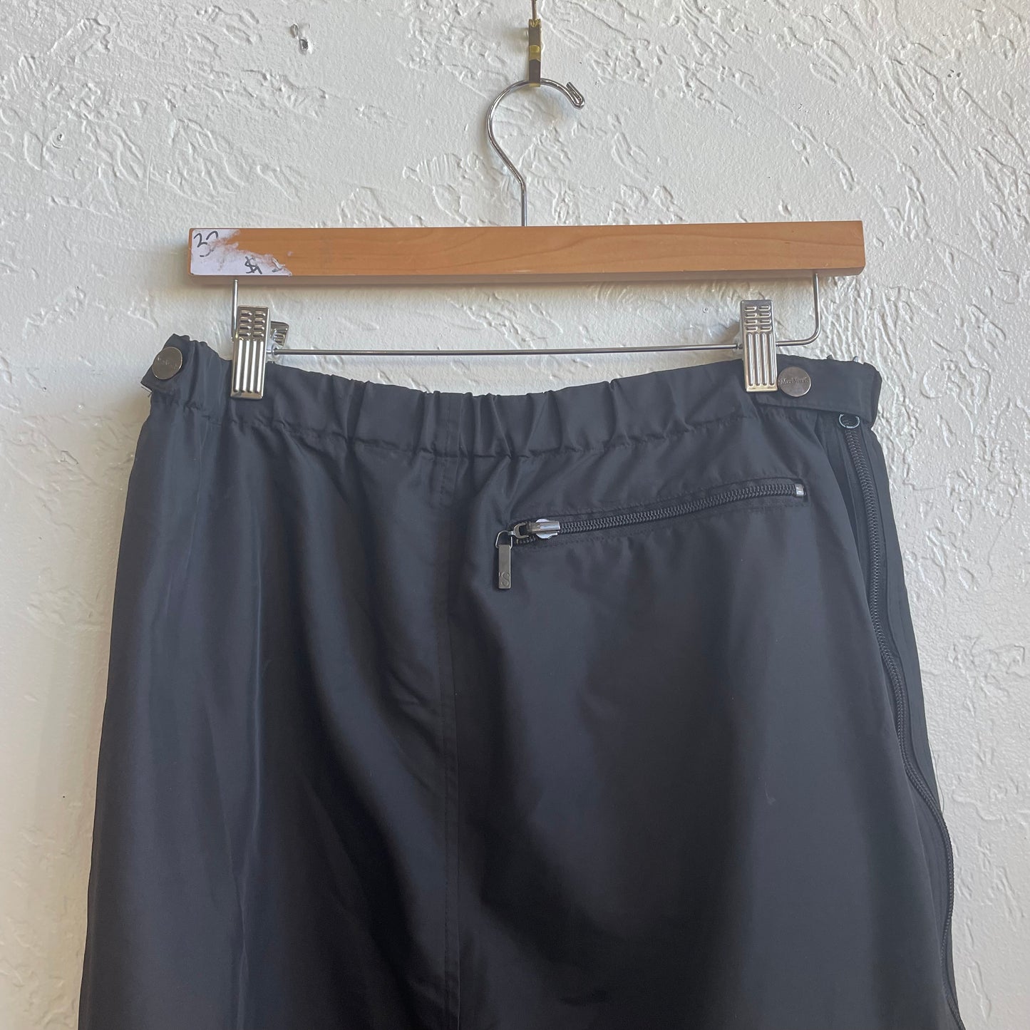 Max Mara Nylon Tarsio High Rise Side Zip Pants | Size 12