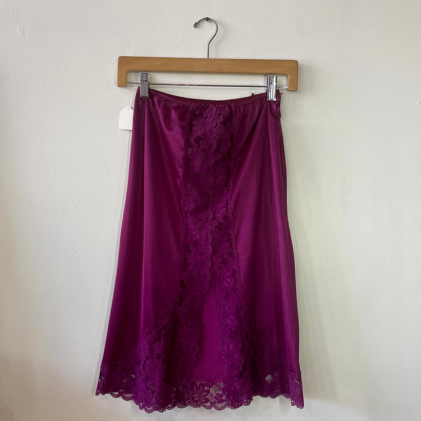 60s Magenta Midi Slip Skirt