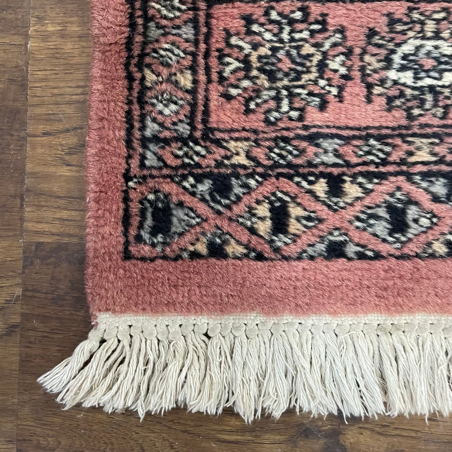 Pink Bokhara Wool Runner Rug