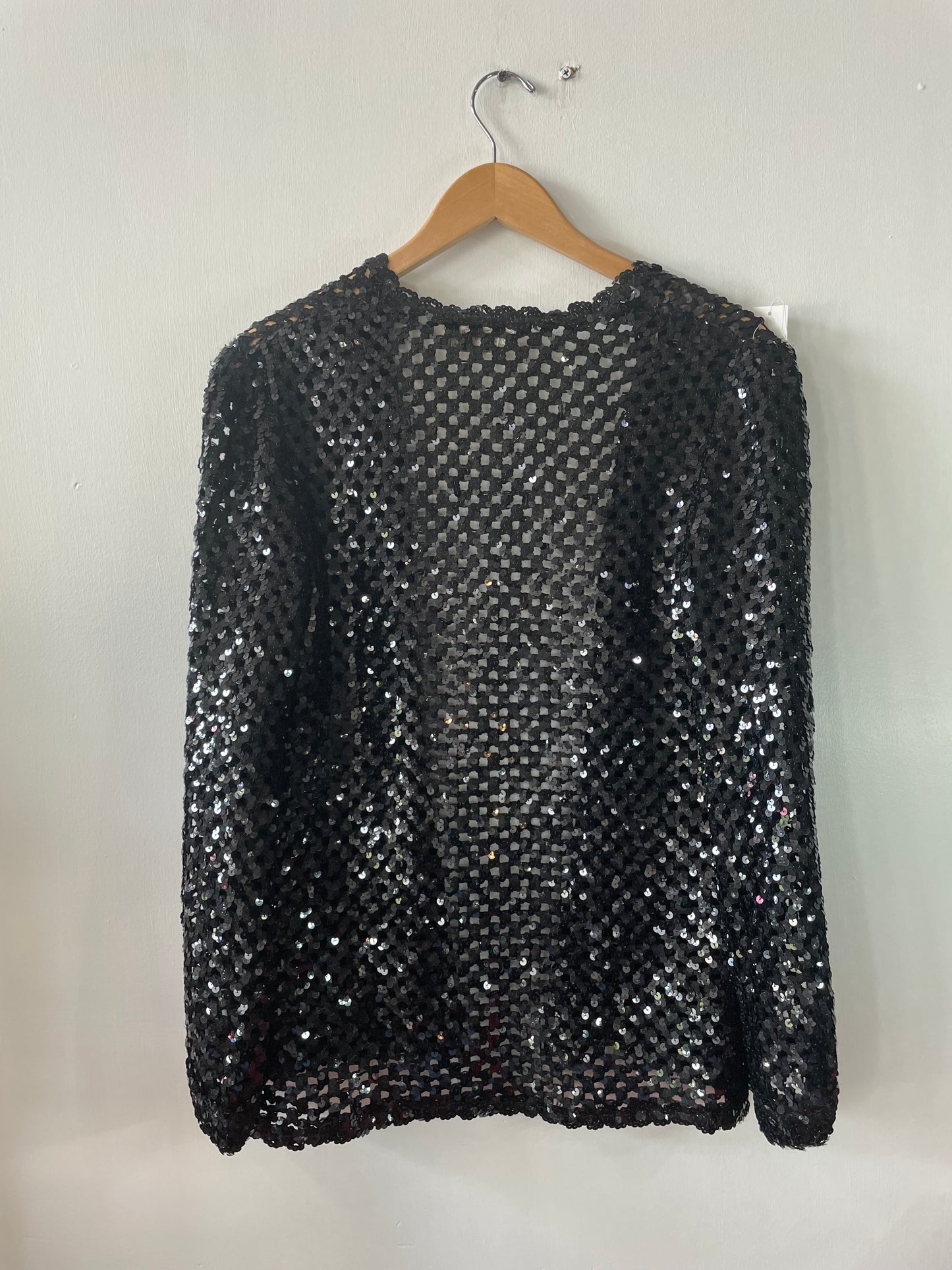 1990’s Black Sequin Knit Cardigan