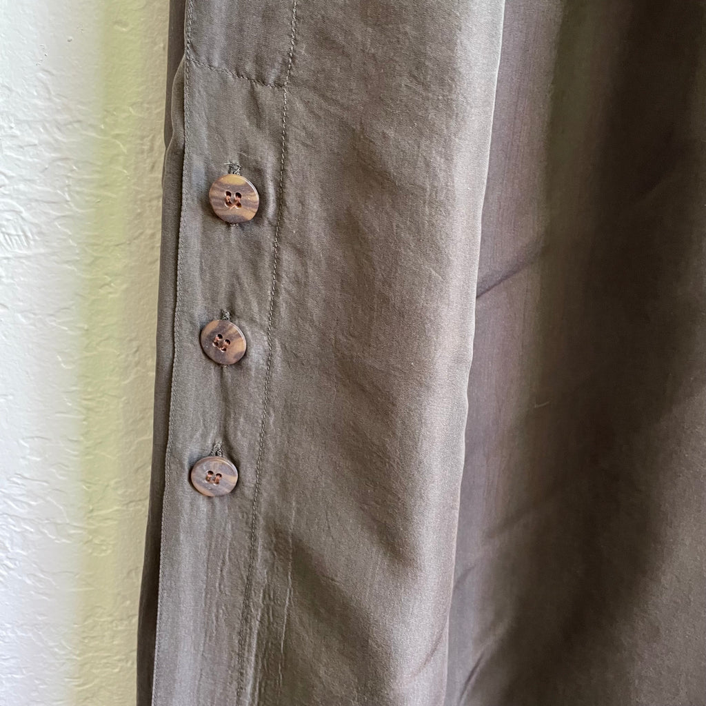 Dark Brown Harve Benard Skirt 100% Silk | XS