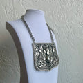 Silver Accessocraft NYC Large Medieval Revival Repousse Vintage Pendant