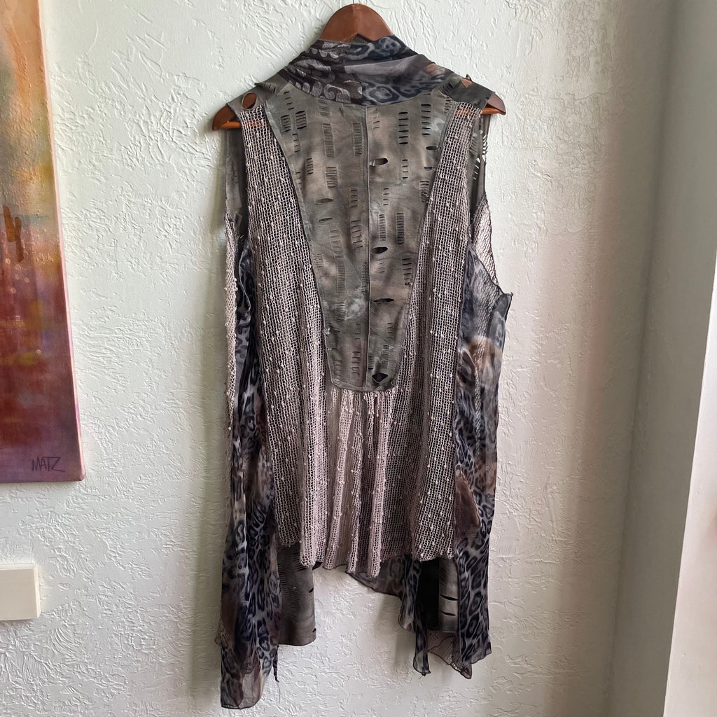 Patchwork Multi Print Cardigan | XL