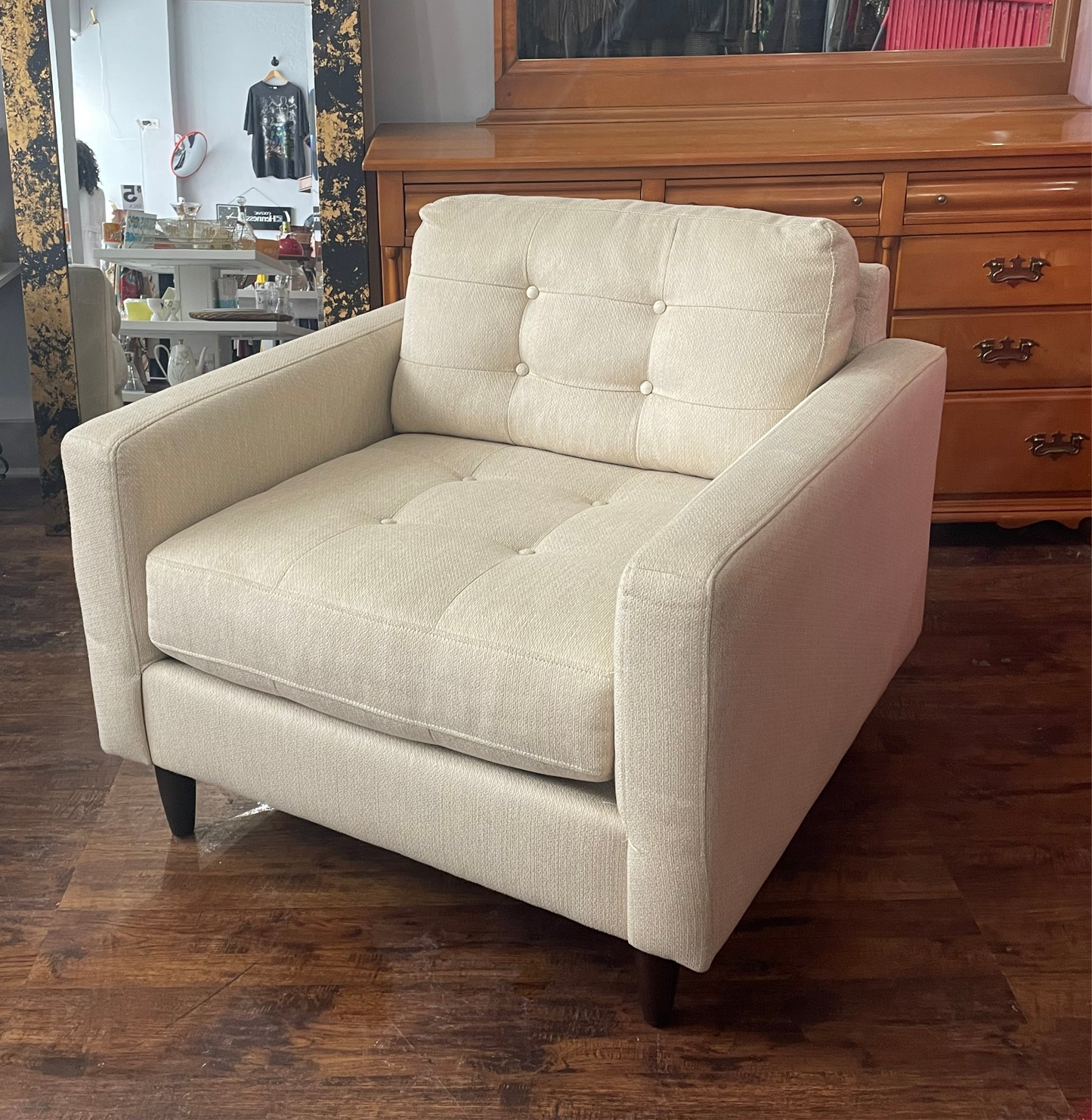 Modern Cream Armchair