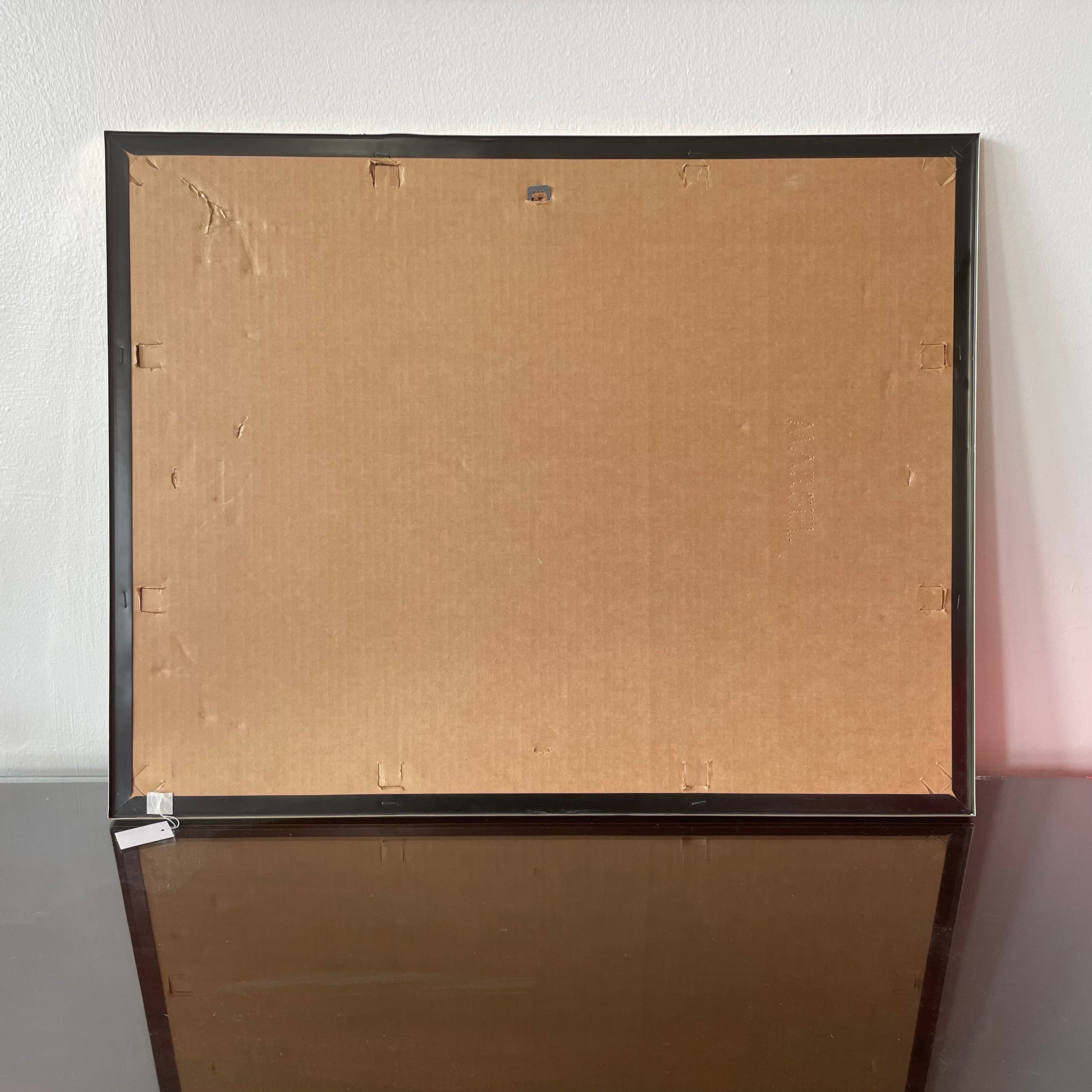 Etched Hollywood Regency Gold Frame Mirror