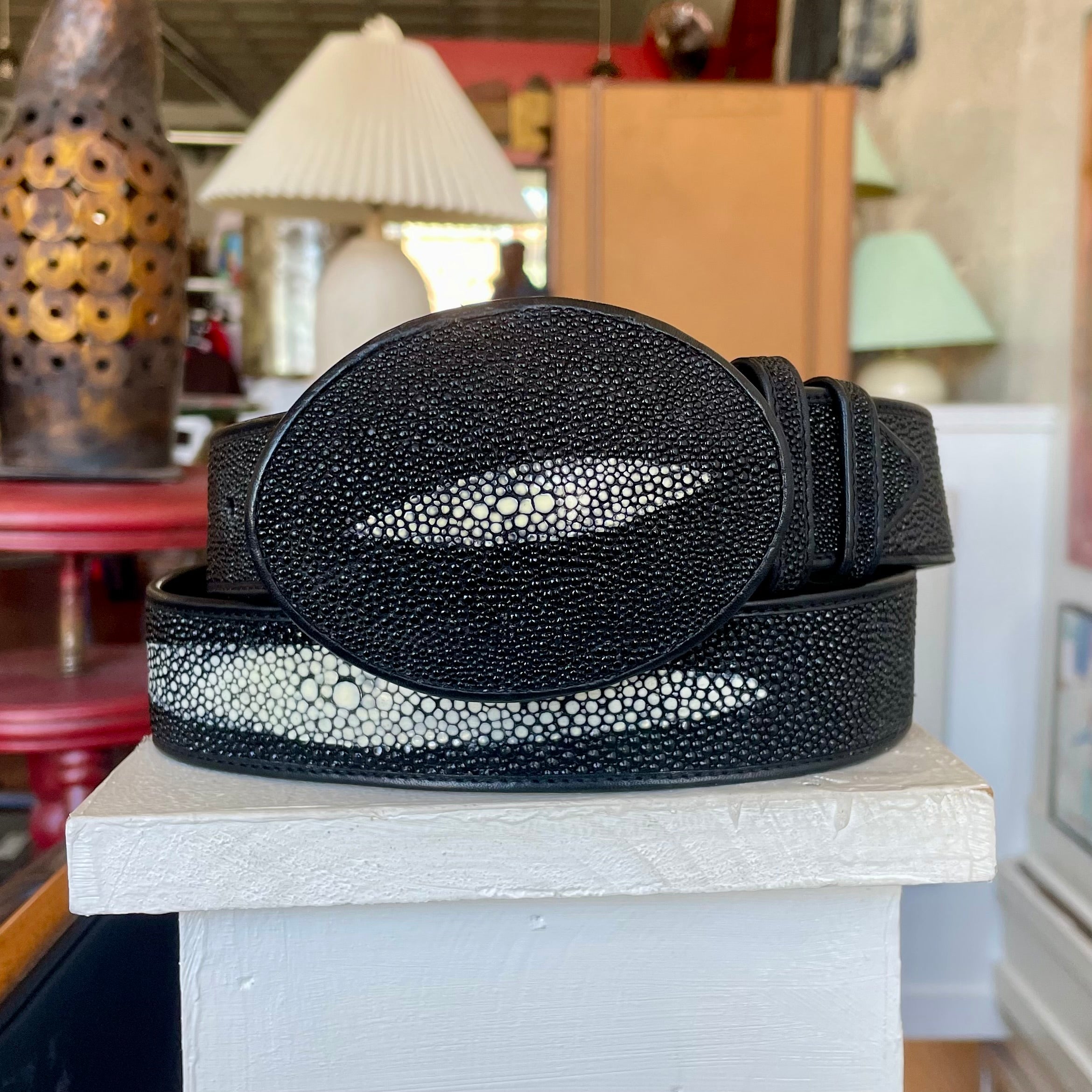 Los Altos Single Stone Stingray Belt | Size 36