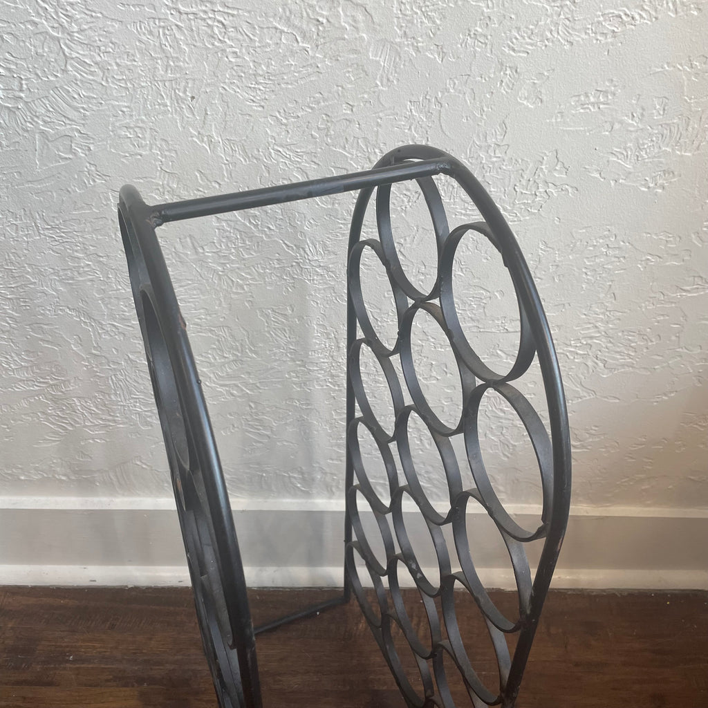 Arthur Umanoff Mid-Century 1960's 17 Bottle Cast Iron Wine Rack