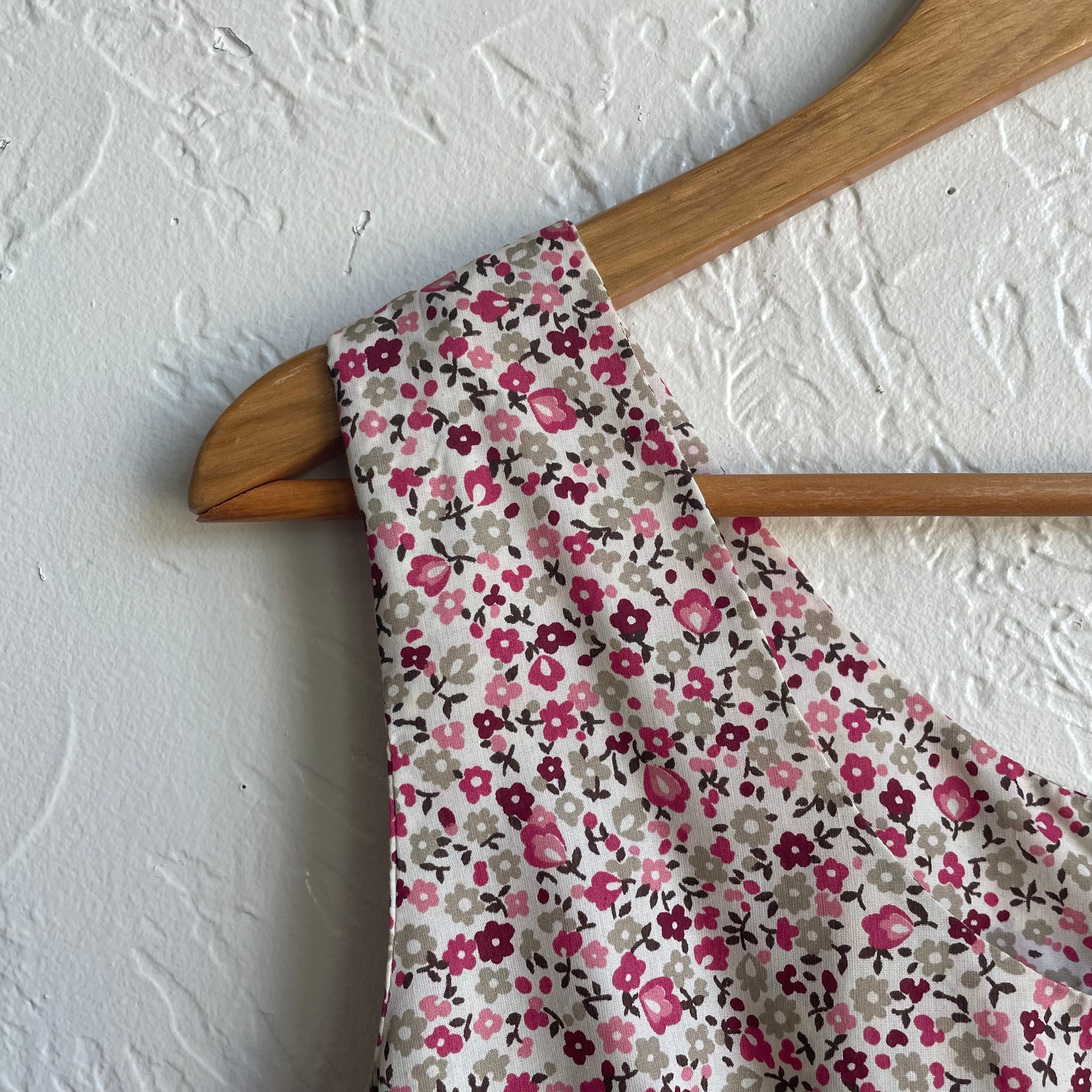 Prairie Style Pink Floral Sleeveless Dress | Small
