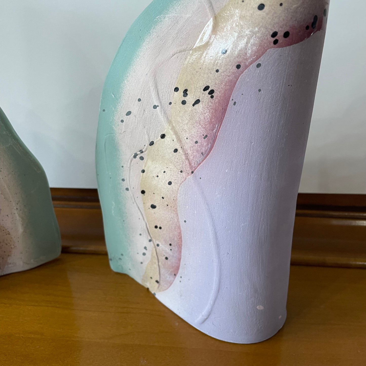 1980s Handmade Pottery Vases Set of 2