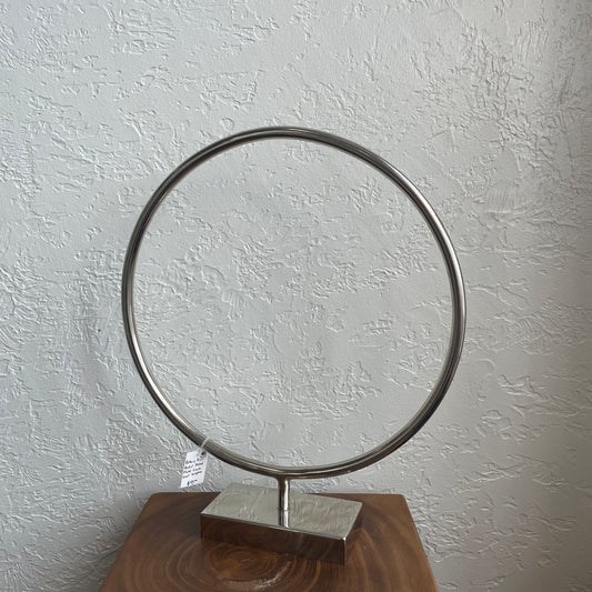 Pottery Barn Small Metal Circular Ring Sculpture