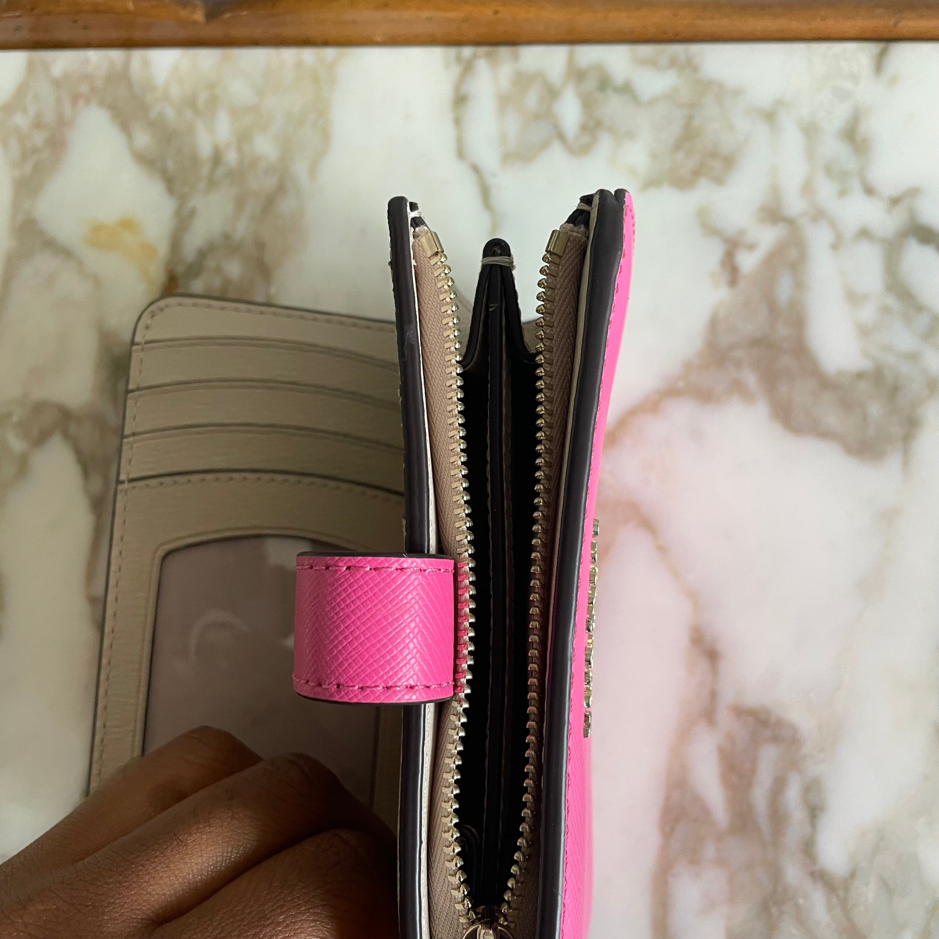 Kate Spade Pink Leather Bi Fold Wallet