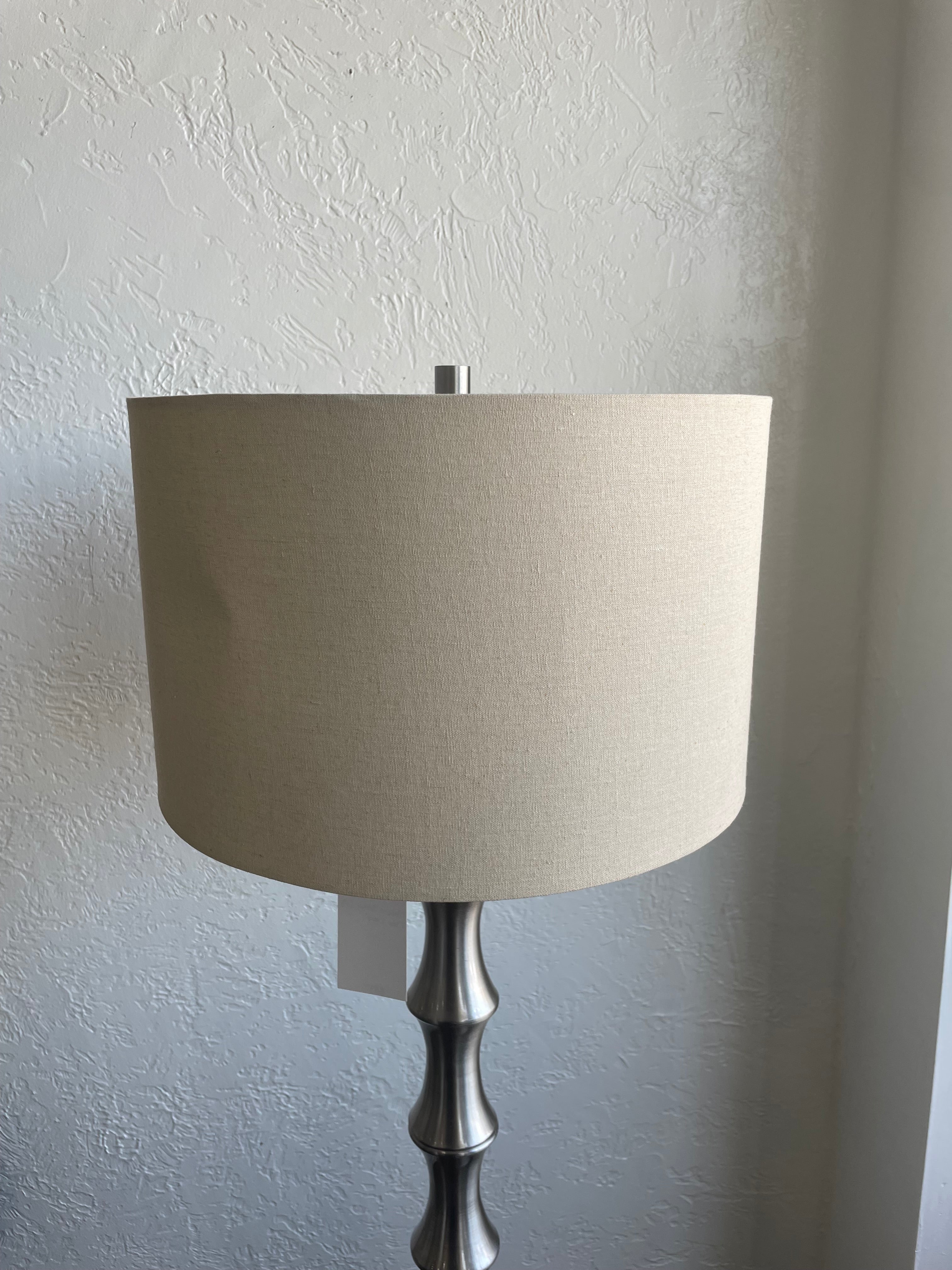Modern Brushed Nickel Lamp Shade