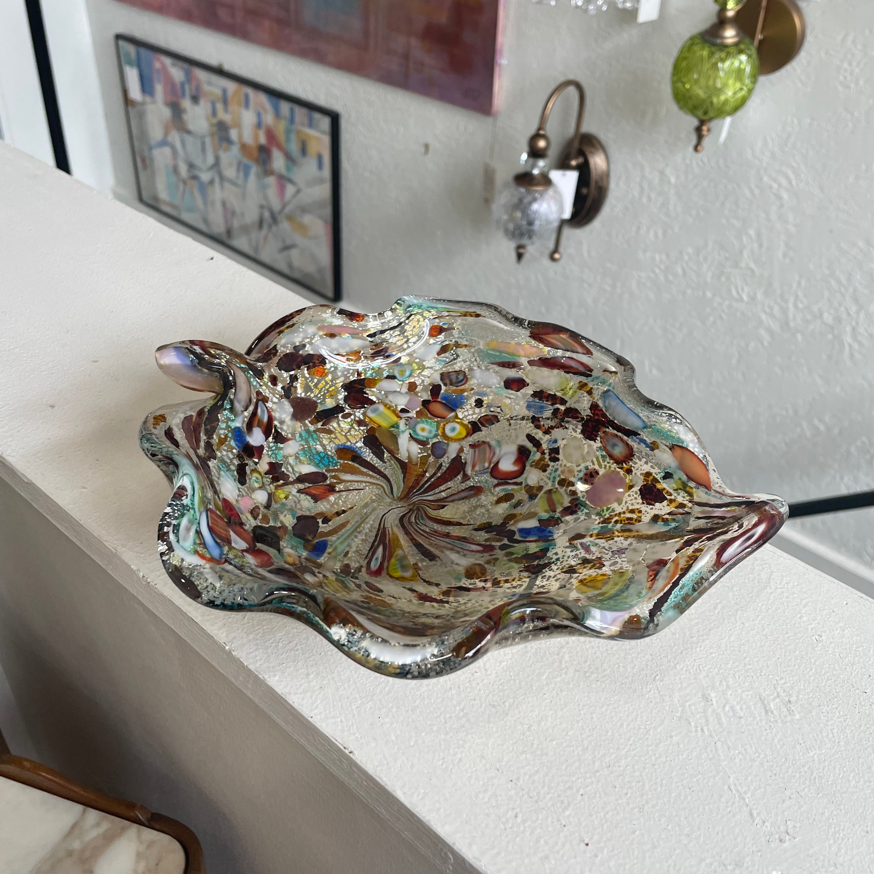 Italian Murano Tutti Frutti Glass Bowl