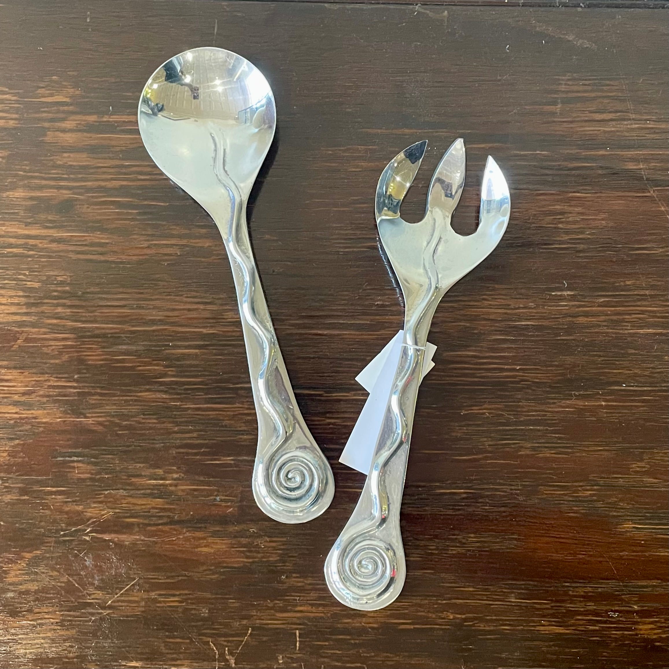 Postmodern Stainless Steel Salad/Pasta Server Set