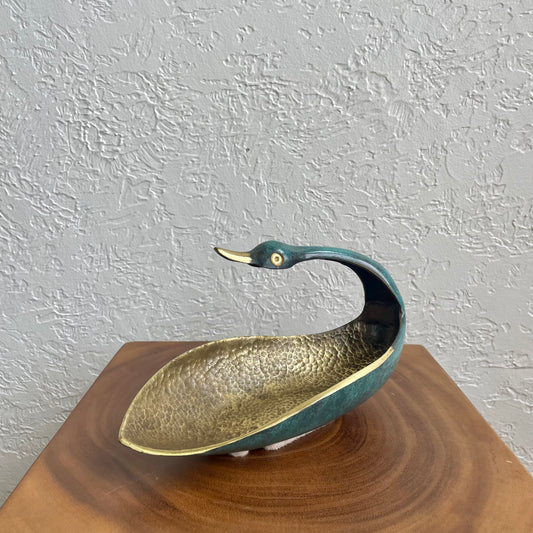Pal-Bell Co Maurice Made in Israel Ascalon Brass Duck Trinket Dish