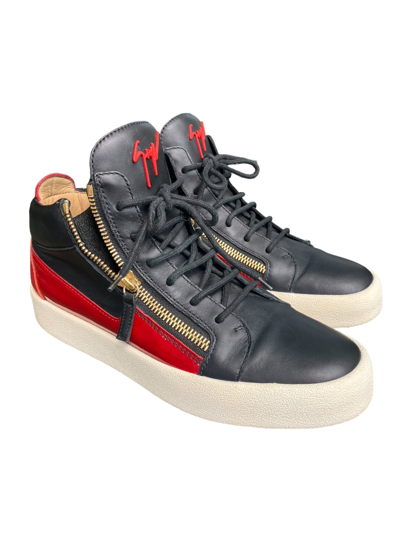 Giuseppe Zanotti Men Sneakers New York Black Red White EU 45 I US 11.5